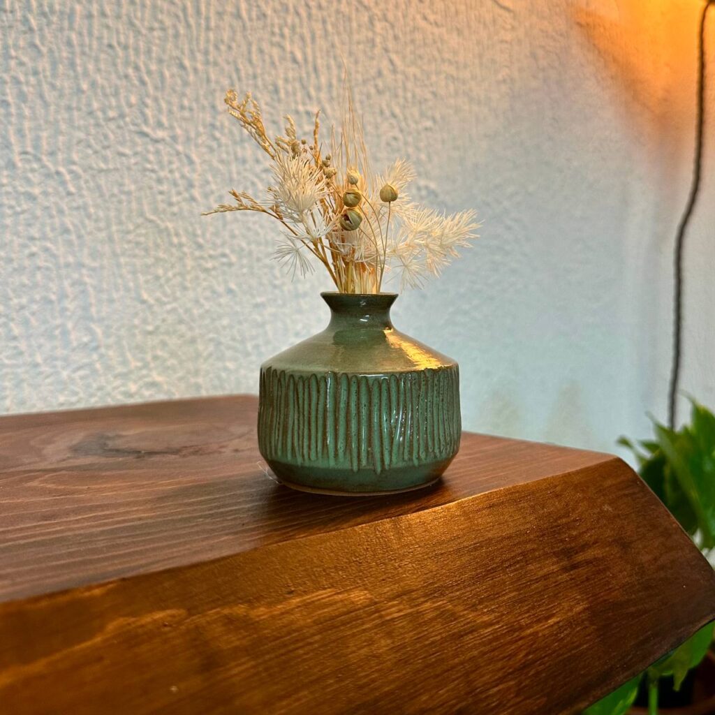 Vasetto texture Verde acqua